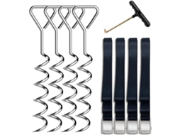Conjunto de 4 espirais de ancoragem para trampolins SFUSHOS