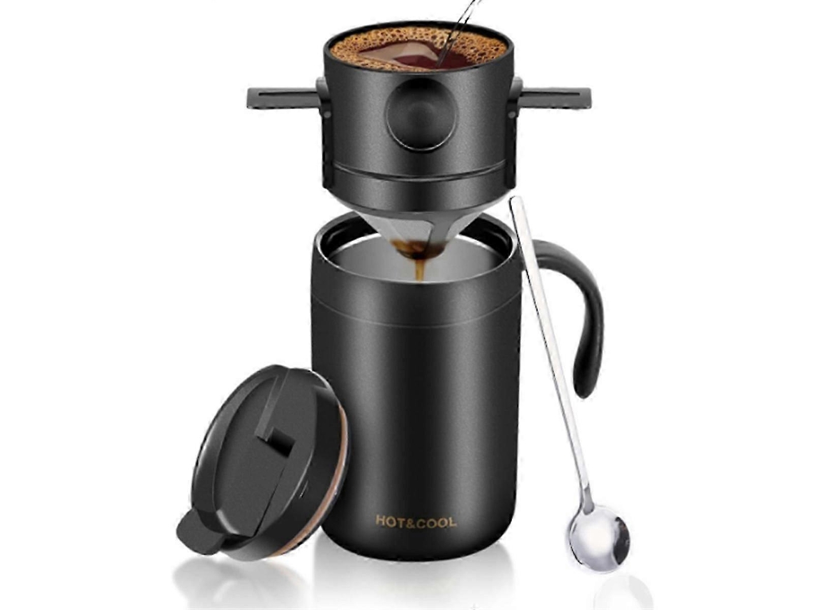 Cafeteira Portátil Para Camping Com Caneca De Aço Inoxidável Filtro De Café, Para Viagens, Camping, Escritório, Caminhadas Js Aquaforge