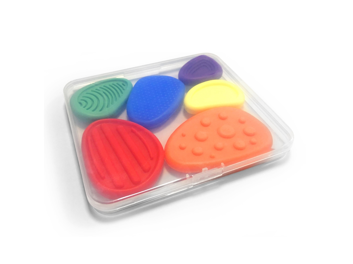 Pedra Sensorial Infantil, Brinquedo Antiestresse,macia com Textura para Aliviar Preocupações.pedras Sensoriais Caixa de Pp CHENNNLS (pacote com 6)