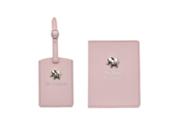 Conjunto De Porta-passaporte E Bandeja Para Bagagem Bambino, Rosa Tamanho Único(pintura Rosa)
