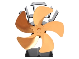 Ventilador Estufa Madeira 5 Lâminas Casa Camp Gold