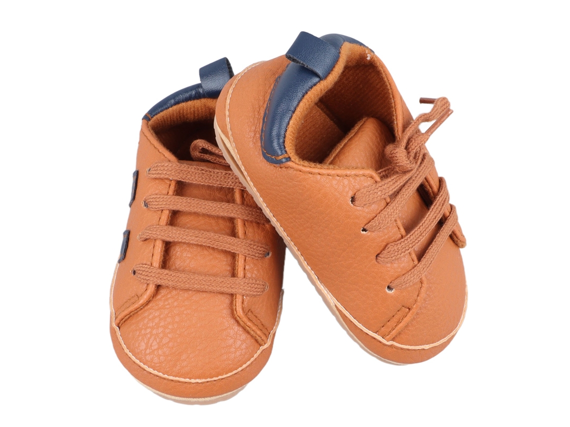 Mali tênis de Caminhada para Bebê com Sola Macia Couro Pu Casual Fofo Moda Amarração com Cadarços