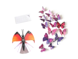 12 adesivos de parede borboleta 3D decorativos para casa S/MARCA