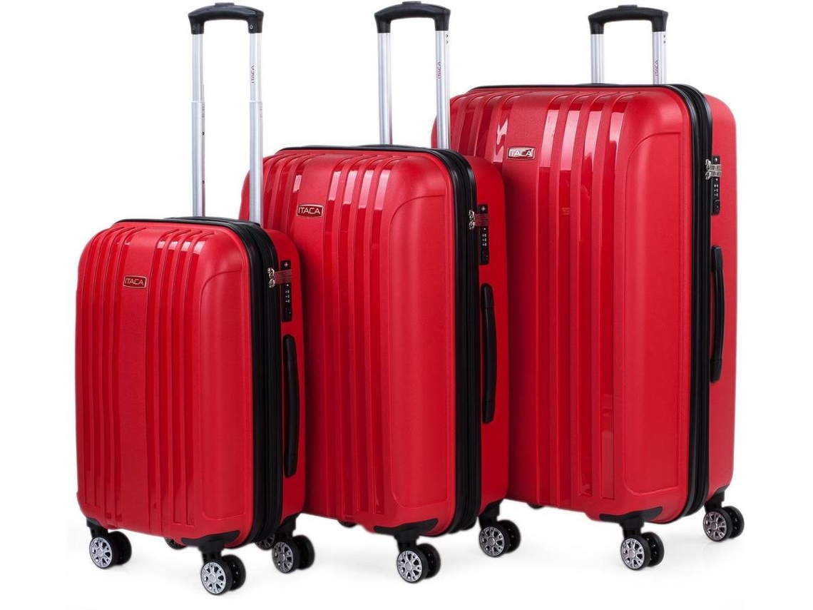 Conjunto de Malas de Viagem ITACA Vermelho (39.5x55x21cm)