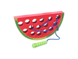 Mali brinquedo de Madeira Lagarta Comendo Fruta Montessori Jogo de Costura Viagem Educação Infantil