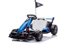 Gokart Elétrico Para Crianças 24v Bmw - 5 A 12 Anos - Estrutura Ajustável - Azul