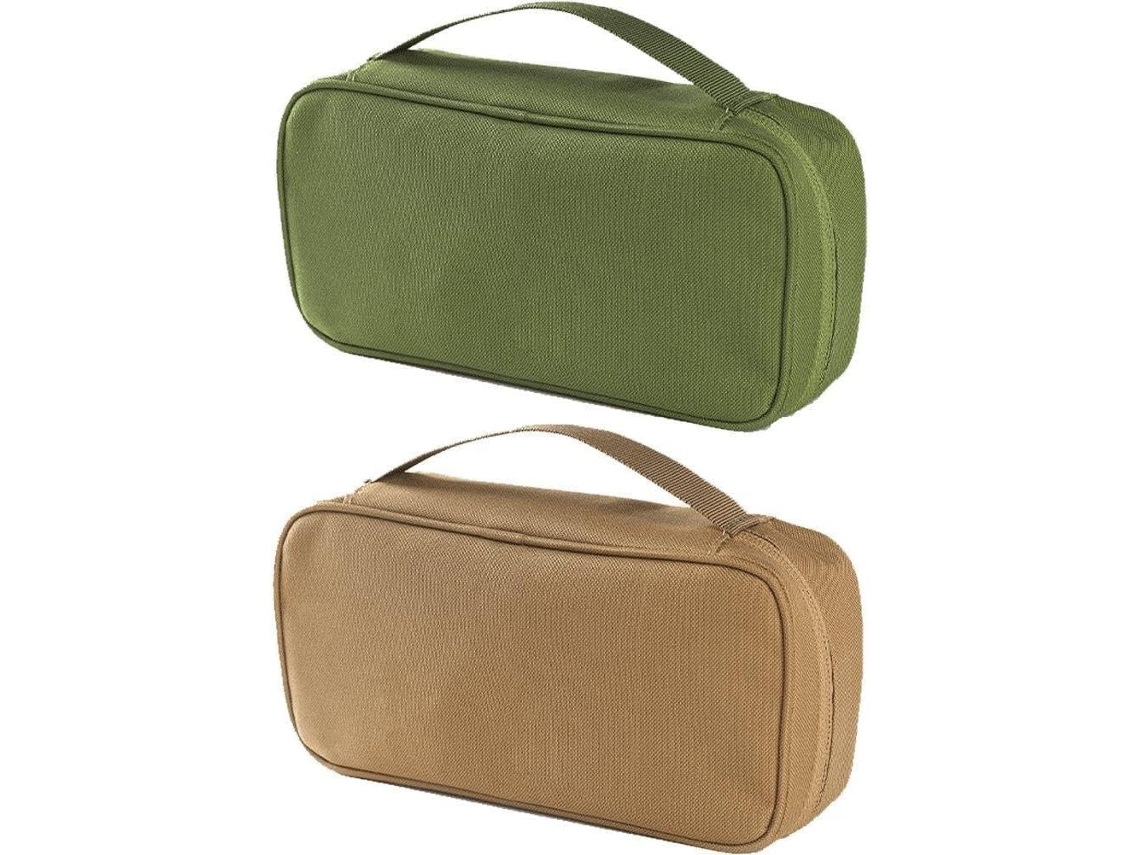 Conjunto De 2-bolsas Para Ferramentas Uso Externo, Kit De Primeiros Socorros Portátil, Bolsa Para Escalada Verde Cáqui