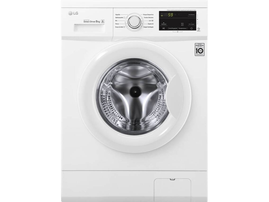 Máquina de Lavar Roupa LG FH2J3TDN0 (8 kg - 1200 rpm - Branco)