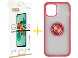 Capa e 1X Película de Vidro iPhone 11 Pro SKYHE Gel Bumper Ring Vermelho