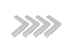 4pcs Protector De Esquinas De Puerta Y Ventana Bebe Silicona Cortable Para Hogar Oficina Gris