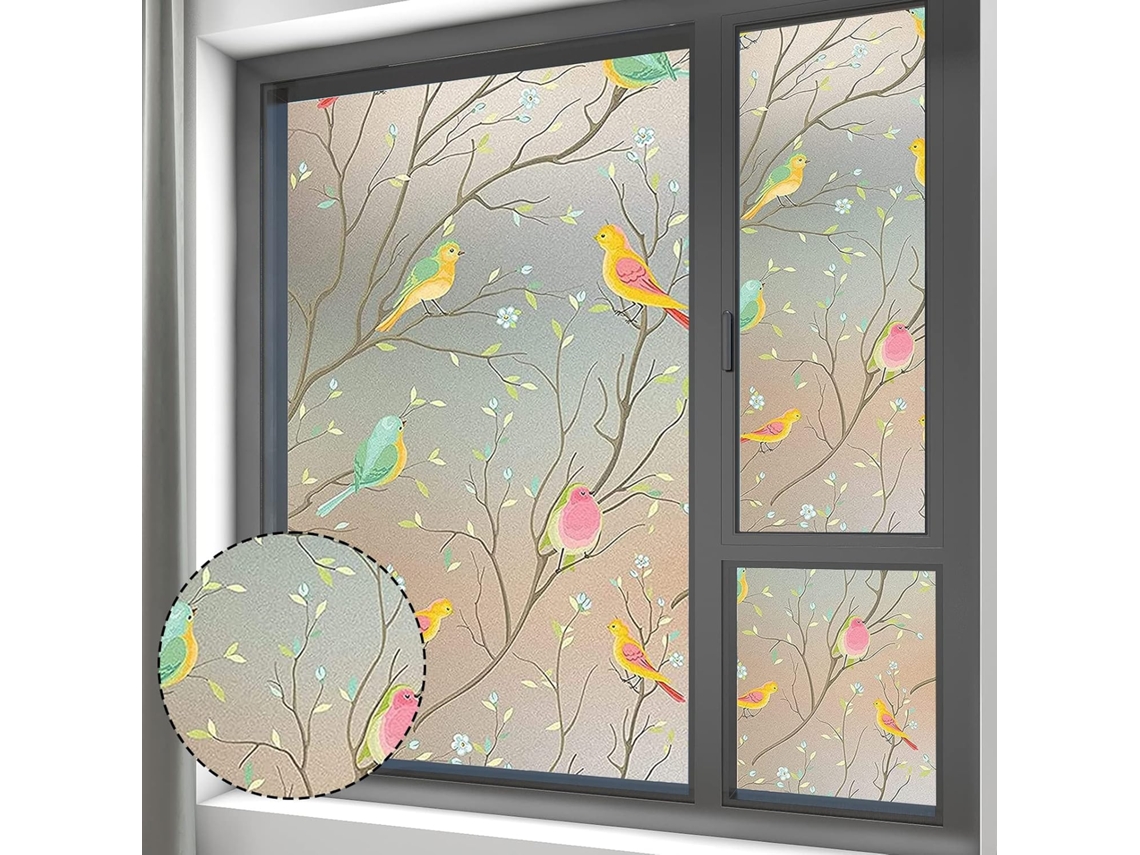Película Eletrostática Para Janelas(45x200 Cm), Vidro Fosco Opaco, Anti, Privacidade, Para Casa E Escritório