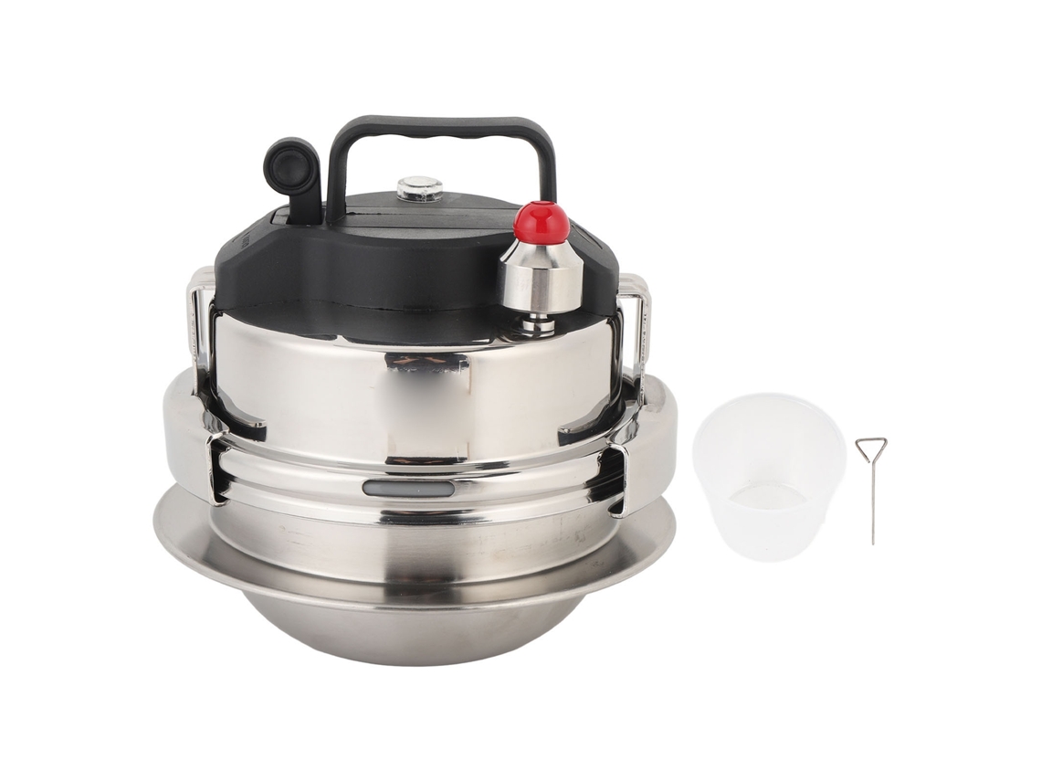 Panela de pressão de aço inoxidável 304, pequena, 0,8L, com tampa portátil para cozinha em casa LAXISCREED