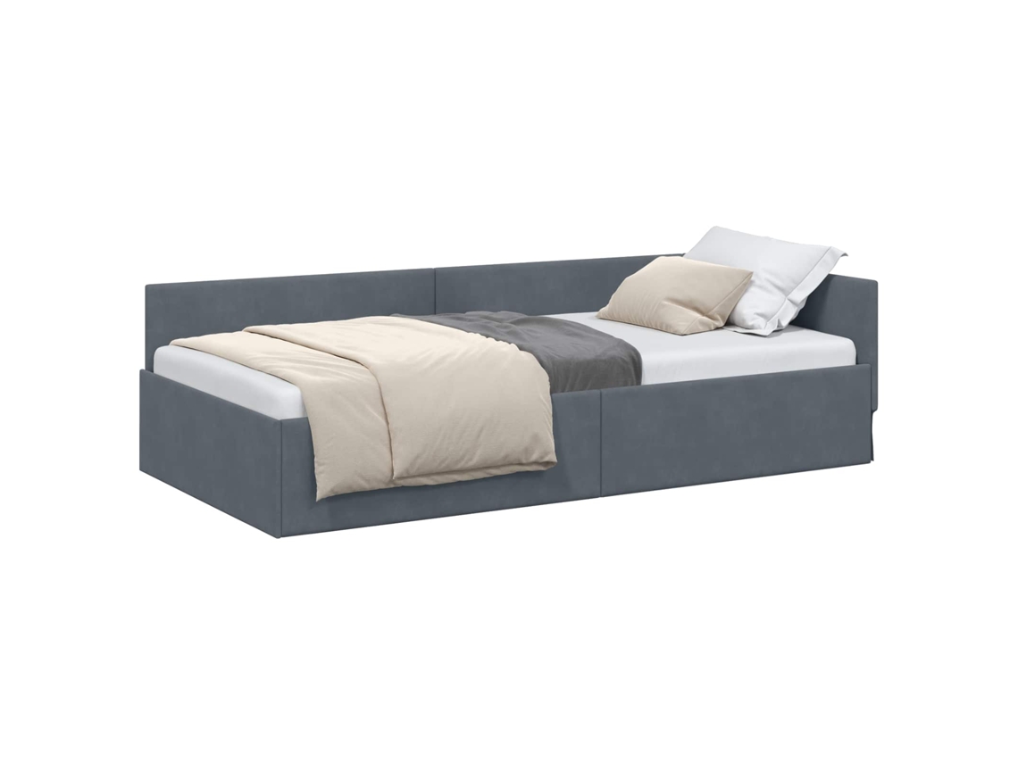 Cama de Canto em Tecido VIDAXL Cinzento Poliéster