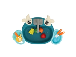 Mali brinquedo de Lava louças Elétrico Simulação Cozinha com Água Circulante Brinquedo Interativo para Crianças Presente Azul