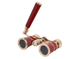 Binóculos de Ópera, Telescópio 3x25, Mini Binóculos para Teatro, Portáteis, Compactos e Leves, Vermelhos BRILVIBERA