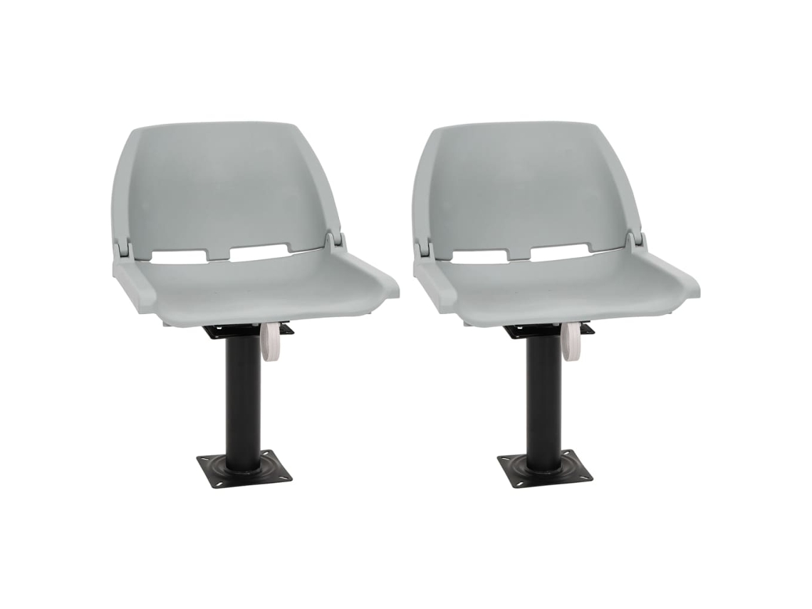 Vidaxl Assentos De Barco 2 Pcs Com Pedestal Rotativo A 360°
