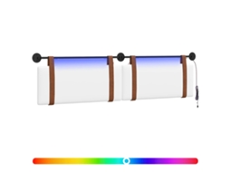 Conjunto 1 Cabeceira Suspensa Vidaxl Branco Couro Sintético (210 X 55 X 5 Cm)