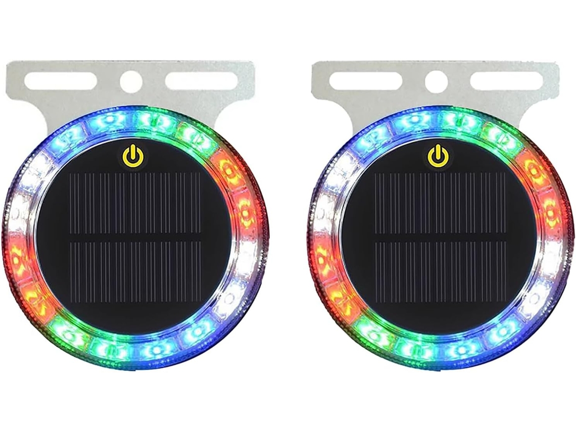 Luz De Advertência Solar, 12, 7cm, À Prova D Água E Com Ímã, Luzes De Emergência Intermitentes Para Canteiros Obras