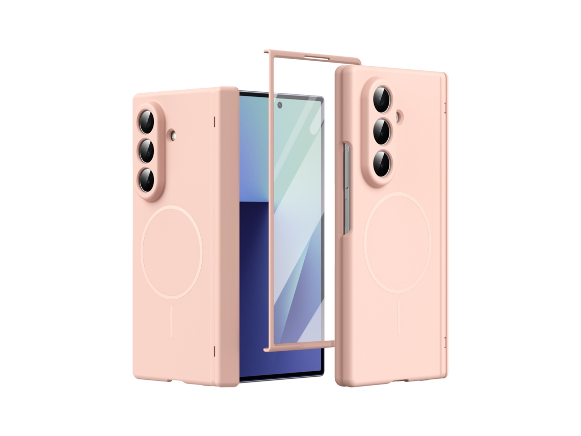 Capa Magnética Para Samsung Galaxy Z Fold8 Ultra, Com Protetor De Tela Frontal Integrado Digitallab (rosa)