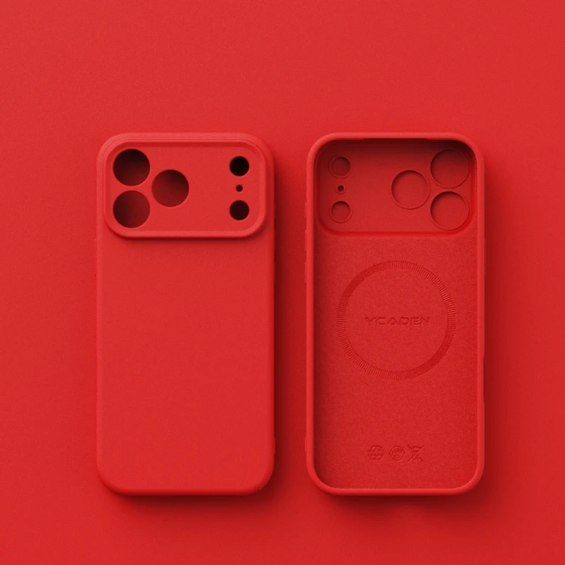 (vermelho 16) Capa Protetora Magnética De Silicone Líquido, Fosca.