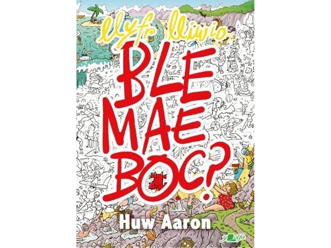 Livro Llyfr Lliwio Ble Mae Boc? de Aaron e Huw (Galês)
