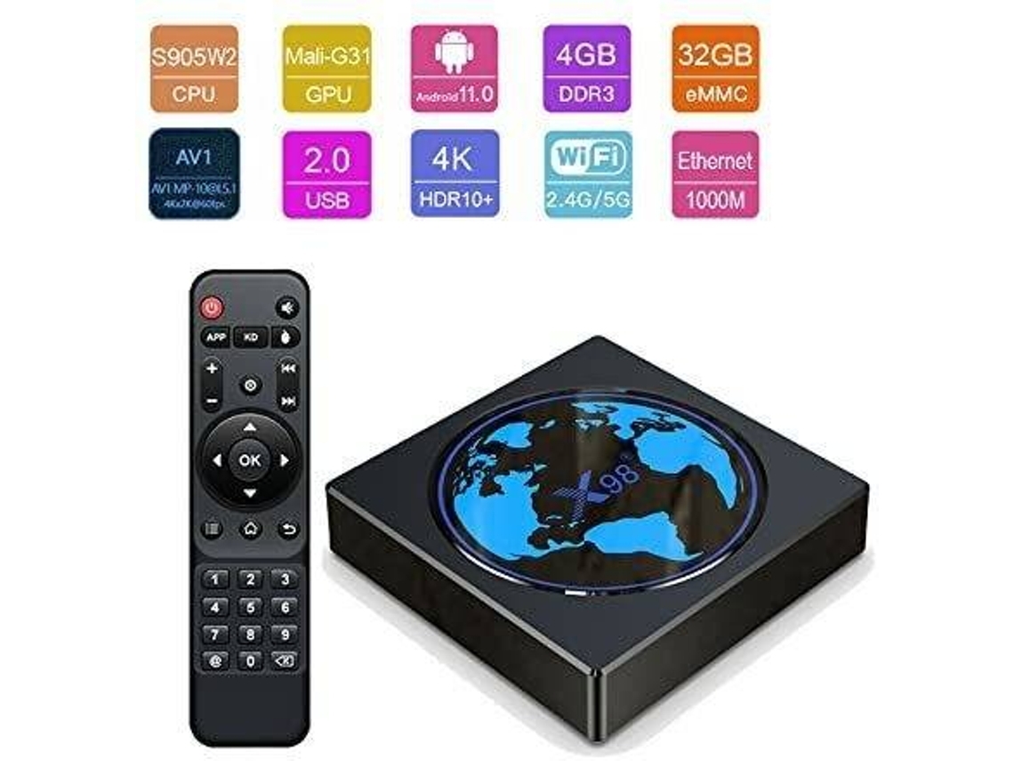 Box Smart TV YDCY X98mini0111 (Android 4 GB RAM Preto) Worten.pt