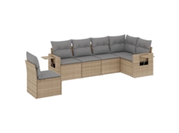 Garden Sofa Set, Garden Sofa Sets Vidaxl Bege Rattan / Vime (n/a)