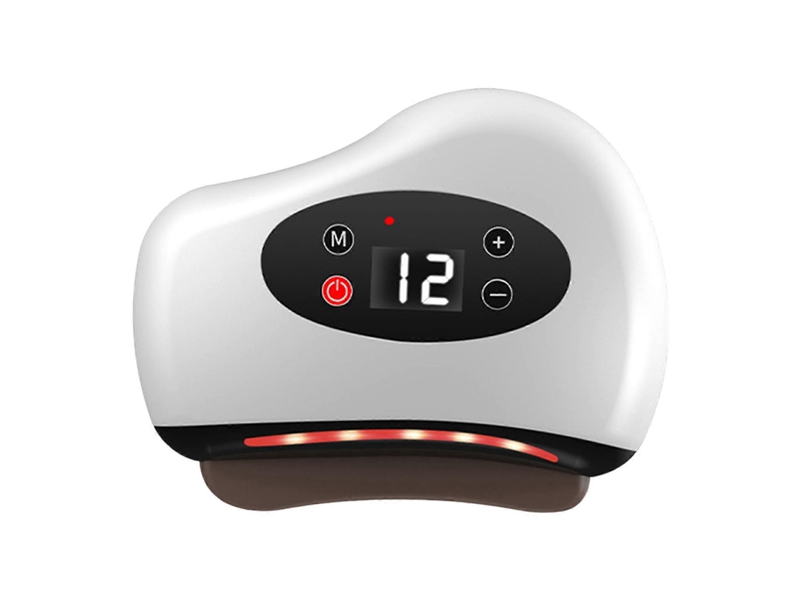 Ferramenta Elétrica de Massagem Gua Sha com 12 Níveis Vibração e Aquecimento, Terapia Luz Vermelha, Aparelho Po Rtátil para Raspagem Pedr GOKOCO