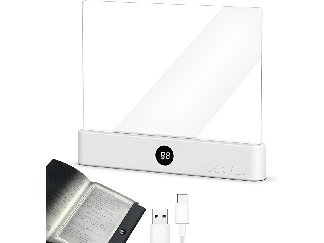 Luminária De Leitura Led Recarregável Com 3 Modos Cor E Temporizador, Ideal Para Casa, Viagens, Dormitórios, Escritórios