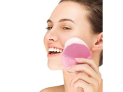 Escova De Limpeza Facial Elétrica Com Massagem Vibratória Em Silicone