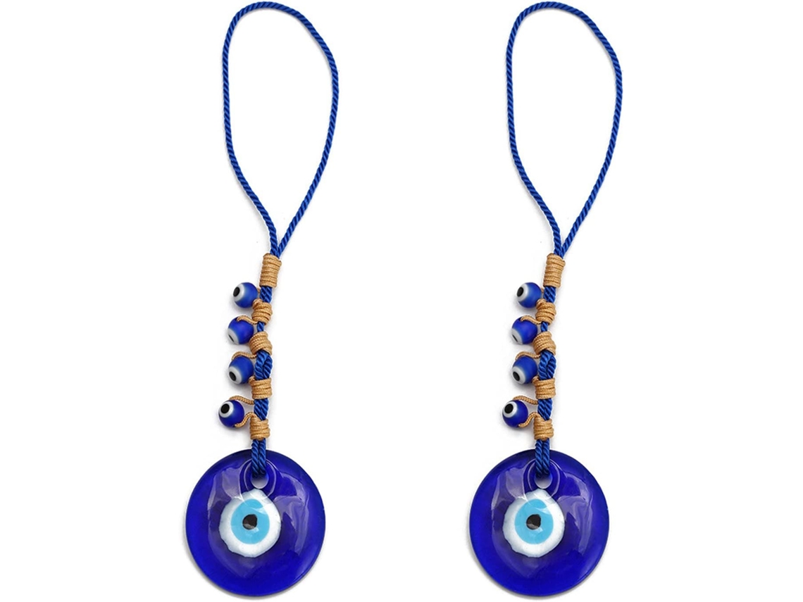 Conjunto de 2 Amuletos Decorativos para Casa, Pingente Contra o Mau, Olhado, Ornamento para Casa BRILVIBERA