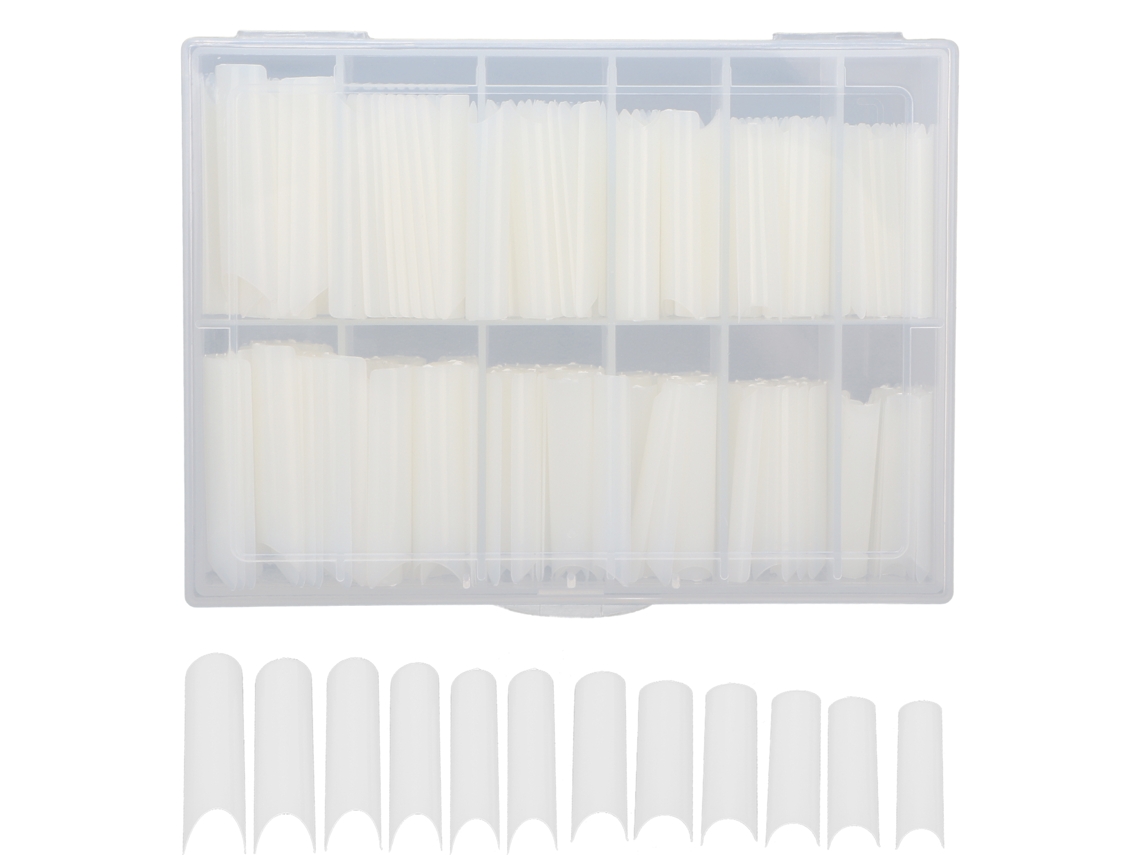 240pcs Pontas De Unhas Falsas Extra Longas Transparentes Para Diy Em Casa Ou Salão De Beleza