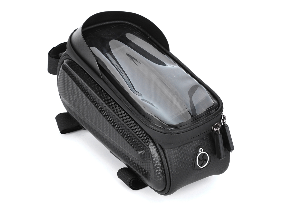 Bolsa Business para Bicicleta Impermeável com Tela Tática Shell Duro Preto Pvc
