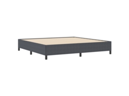 Conjunto 1 Cama Box Vidaxl Cinzento Cordão (200 X 200 Cm)