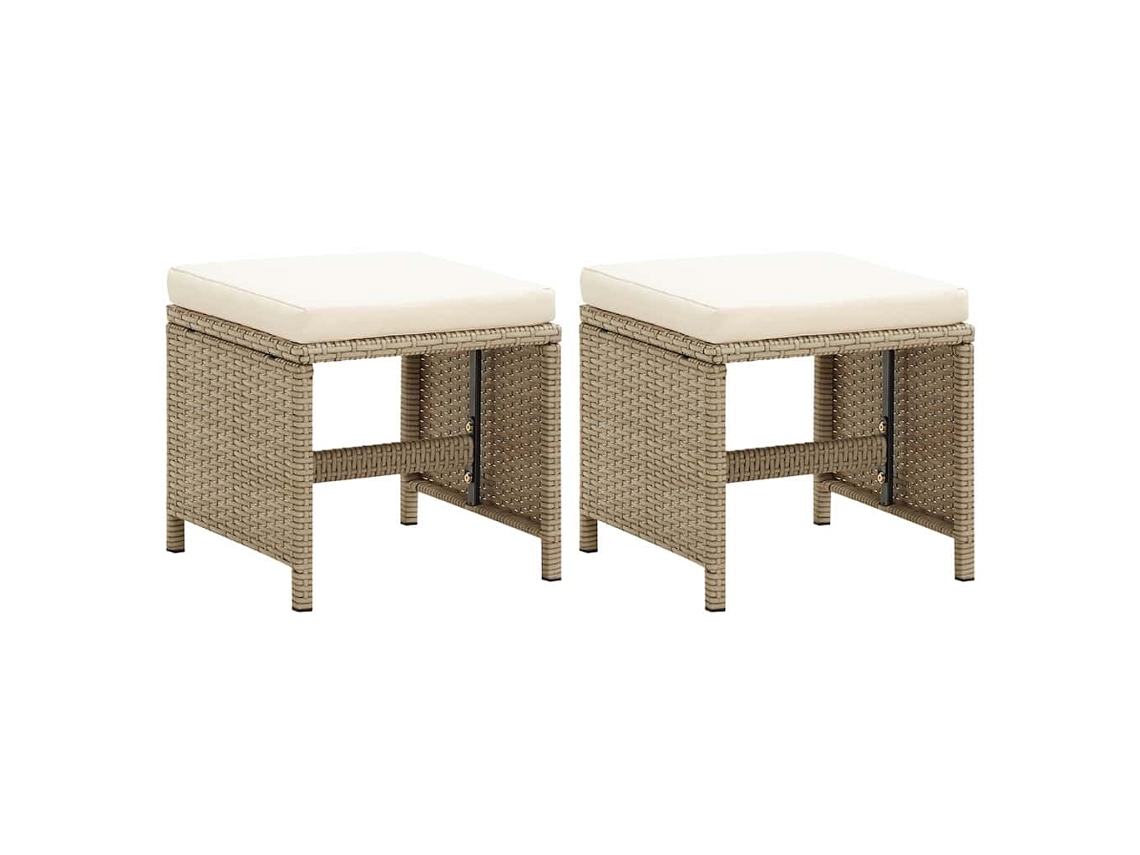 Stool, Stools Vidaxl Bege Rattan / Vime (n/a)