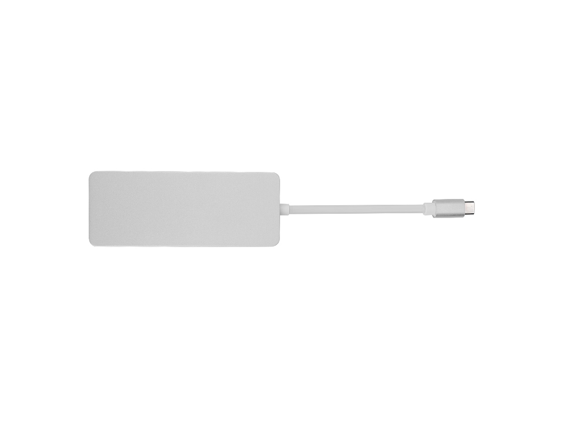 Adaptador Hub Usb 3.0 e Usb c Concentrador Hdmi com Leitor de Cartão e Conector Adaptador AQUAFORGE (prateado)