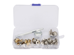 Laxiscreed Conjunto De Fechos De Metal Com Ilhós De 15mm Para Cabos E Estofos De Fácil Fixação
