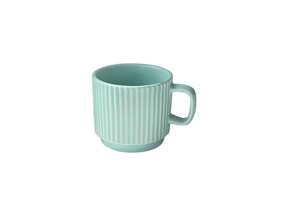 Caneca de Cerâmica Às Riscas Simples em Esquema de Cores Macaroon Caneca de Café