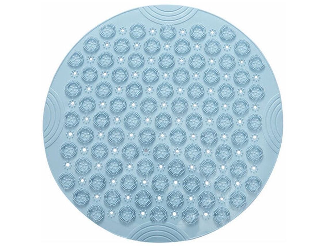 Tapete de banho antiderrapante com buracos de drenagem, 55x55cm, azul claro NOVA LINE