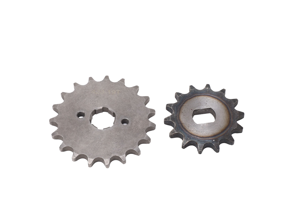 Conjunto de Engrenagens de Motor 428 Aço com Dianteira 19t e Traseira 14t para Motocicletas 125cc a 250cc S/MARCA