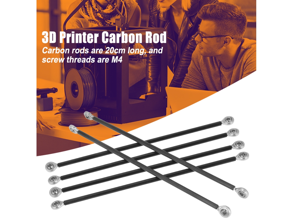 Laxiscreed Conjunto De 6 Braços Diagonais De Carbono M4 De 20cm Com Olhos De Peixe Para Impressoras 3d
