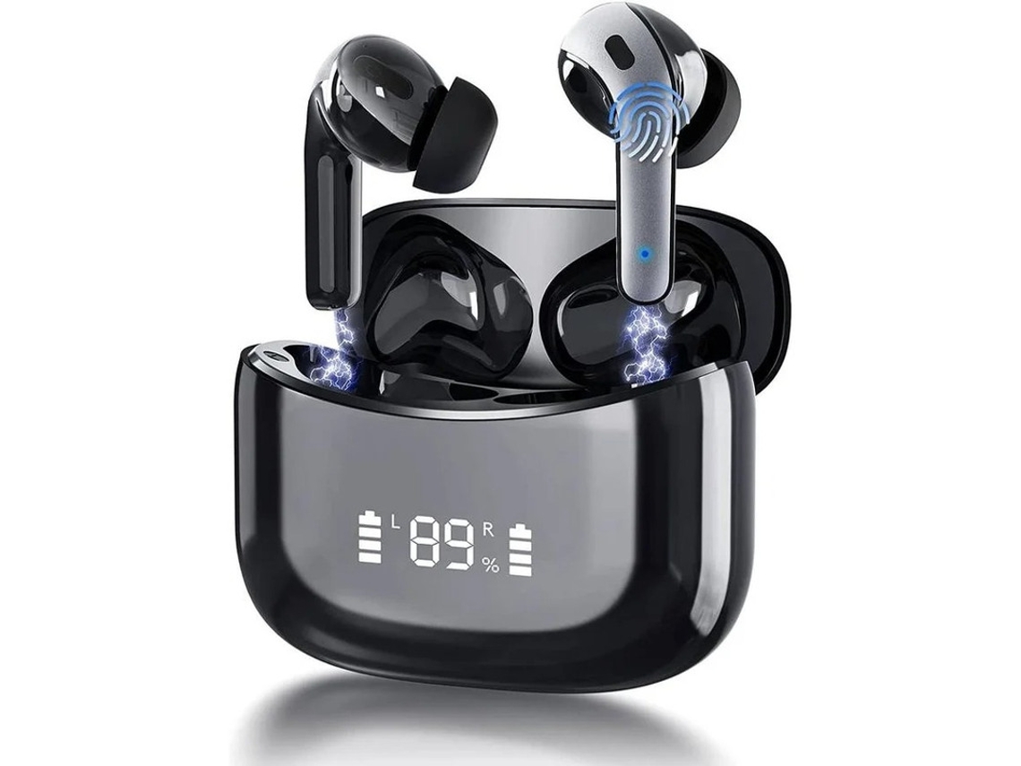 Auriculares In Ear Yizhood True Wireless Bluetooth Com Cancelamento De Ruído Preto