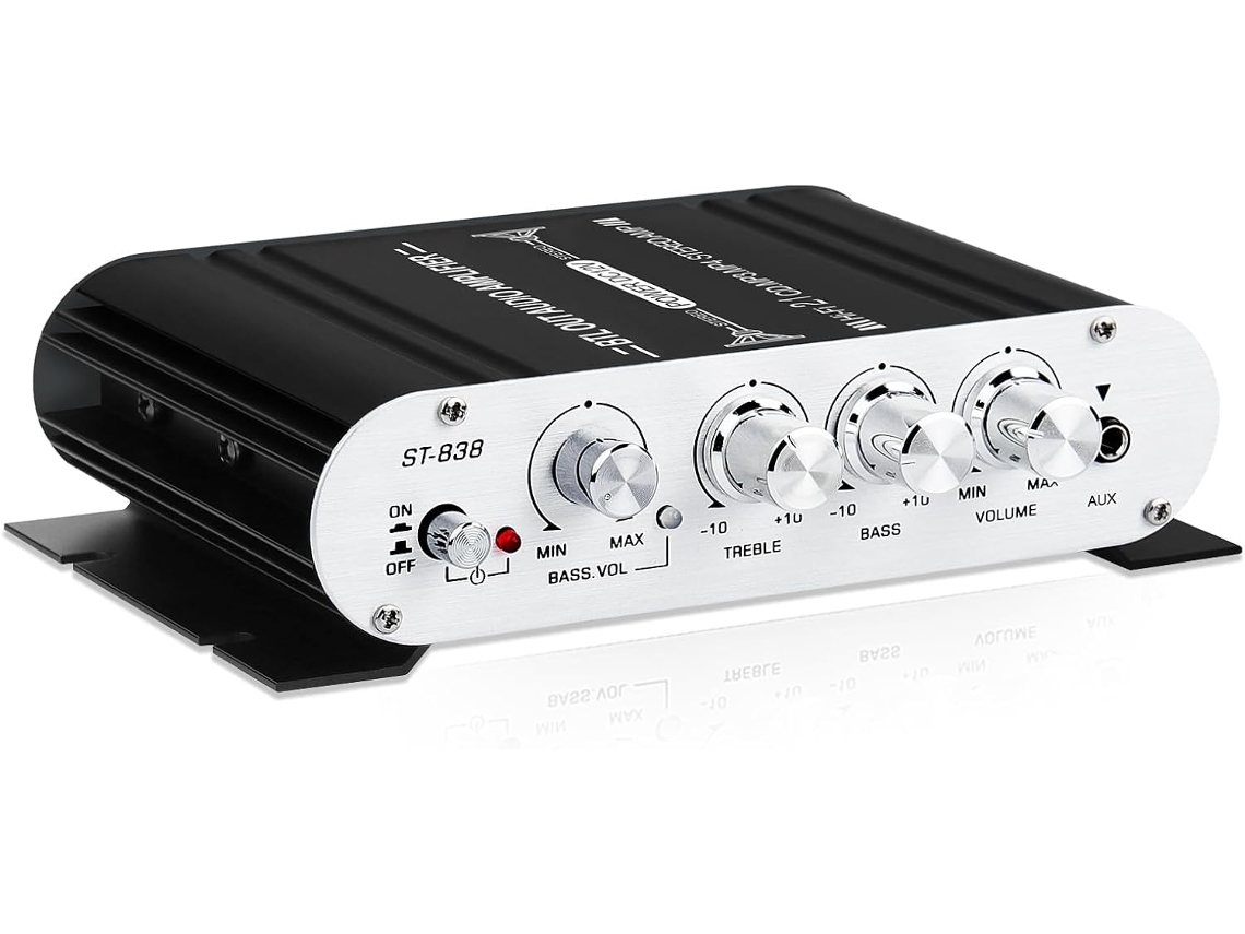 Amplificador Estéreo Hifi St 838 Rms, 20w X 240w, Amplificador De Potência De Áudio Digital De 2.1 Canais, Preto Eifson