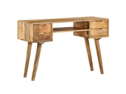 Vidaxl Secretária Madeira De Mangueira Maciça 115x47x76 Cm