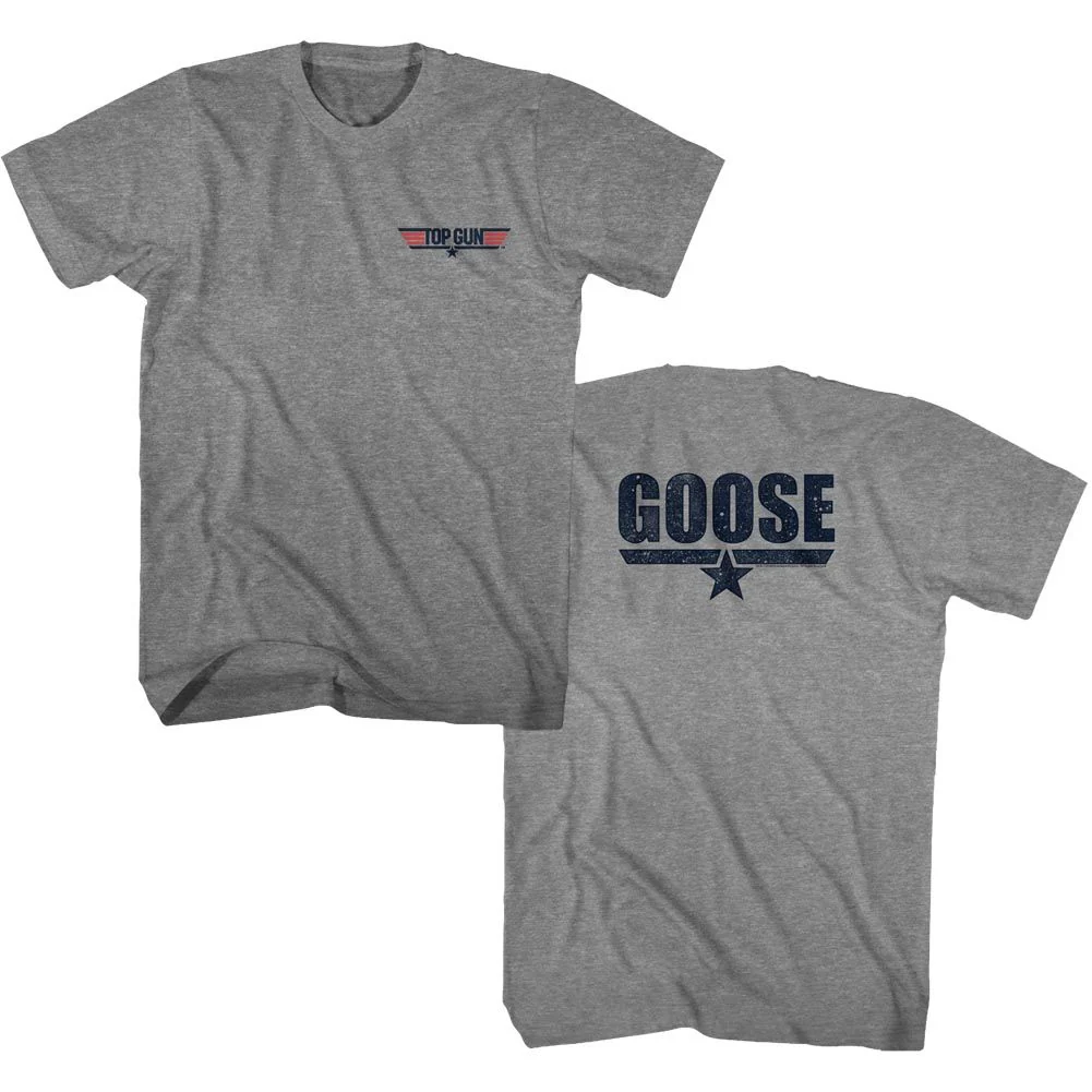 Unisex Adult T-shirt Rockinstone Top Gun Movie Goose Heather Graphite Sizel