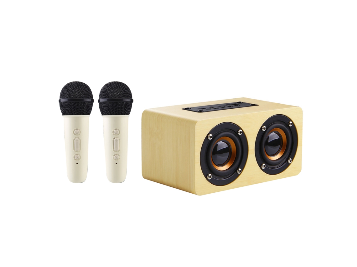 Caixa Karaoke LAXISCREED Bluetooth com 2 Microfones