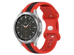 Pulseira De Silicone Bicolor Com Fecho Borboleta De 20 Mm Para Samsung Galaxy Watch 4 Classic.