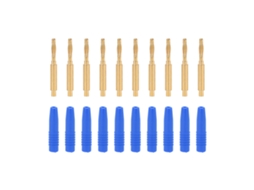 10pcs Plugues Banana Dourados de 2mm com Capa para Equipamentos de Teste com S/MARCA