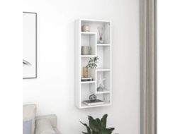Vidaxl Estante De Parede 36x16x90 Cm Derivados De Madeira Branco