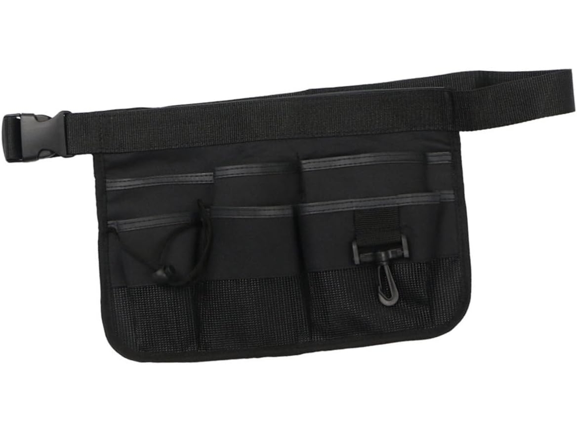 Cinto De Ferramentas Jardinagem Toddmomy Em Tecido Oxford Preto, Com Bolsos Utilitários Ajustáveis, Bolsa De Cintura